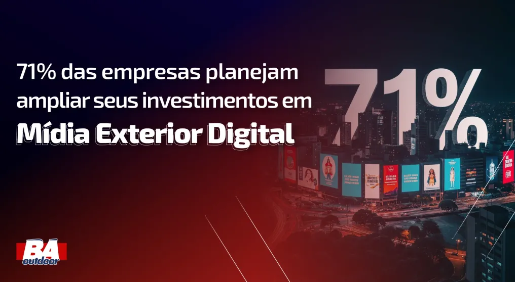 71% das empresas planejam ampliar seus investimentos em M&iacute;dia Exterior Digital