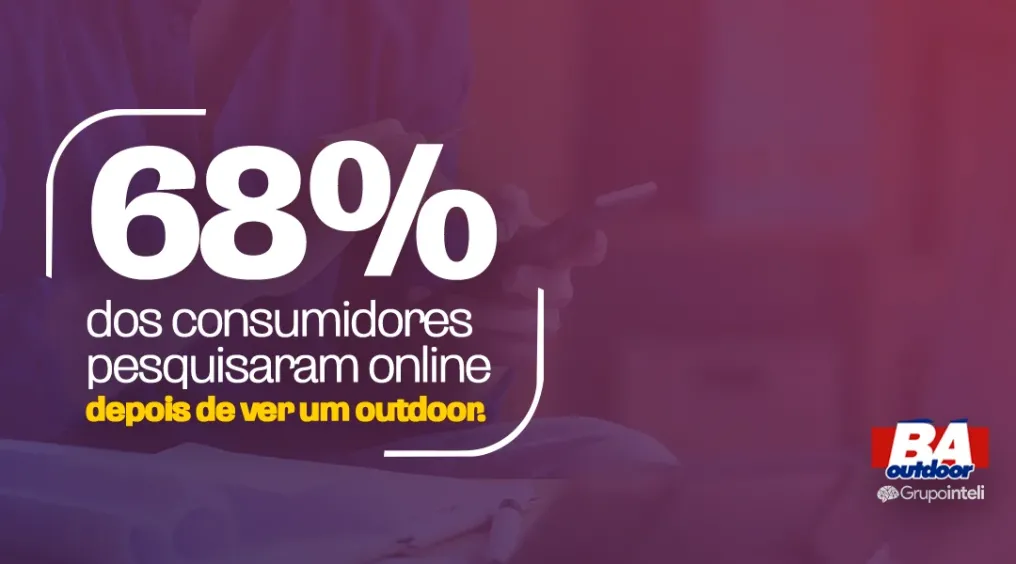 68% dos consumidores pesquisaram online depois de ver um outdoor.