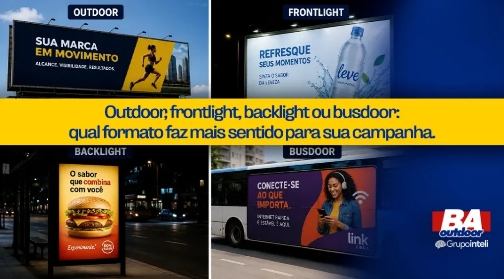 Outdoor, frontlight, backlight ou busdoor: qual formato faz mais sentido para sua campanha